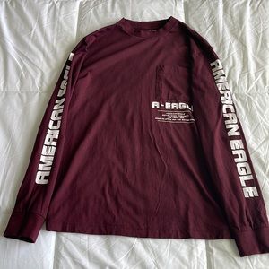 American Eagle Burgundy Long Sleeve (Standard Fit)